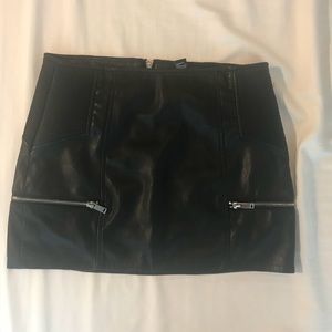 Faux leather skirt